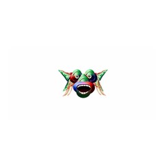 Futuristic Funny Monster Character Face Satin Wrap