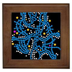 Blue Fantasy Framed Tiles