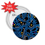 Blue fantasy 2.25  Buttons (100 pack)  Front