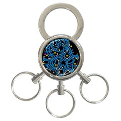 Blue Fantasy 3-ring Key Chains