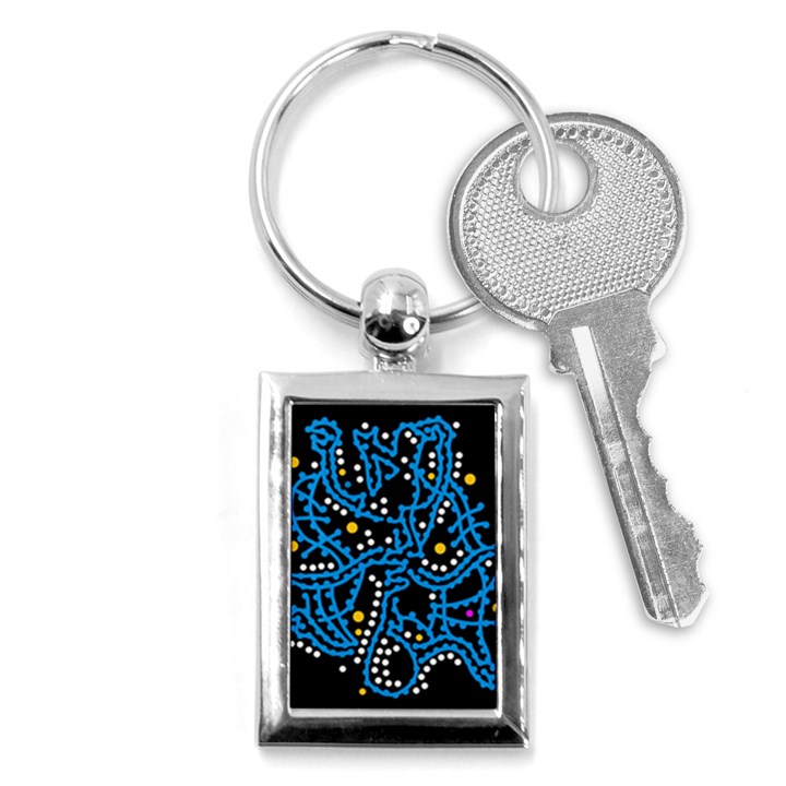 Blue fantasy Key Chains (Rectangle) 