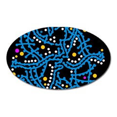 Blue Fantasy Oval Magnet