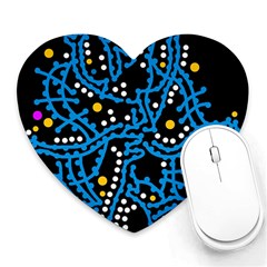 Blue Fantasy Heart Mousepads