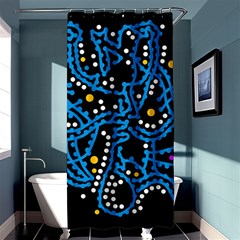 Blue Fantasy Shower Curtain 36  X 72  (stall)  by Valentinaart