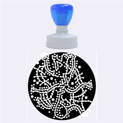 Blue Fantasy Rubber Round Stamps (large) by Valentinaart