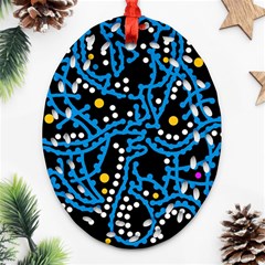 Blue Fantasy Ornament (oval Filigree) 