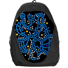 Blue Fantasy Backpack Bag by Valentinaart