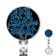 Blue Fantasy Stainless Steel Nurses Watch by Valentinaart