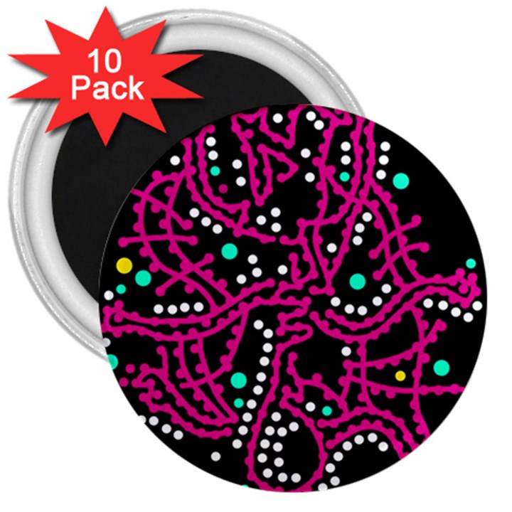 Pink fantasy 3  Magnets (10 pack) 