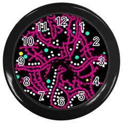 Pink Fantasy Wall Clocks (black)