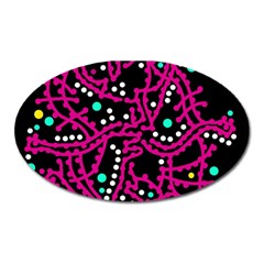 Pink Fantasy Oval Magnet