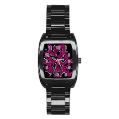 Pink Fantasy Stainless Steel Barrel Watch