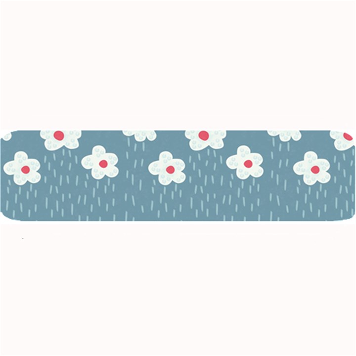 Cloudy Sky With Rain And Flowers Large Bar Mats