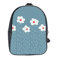 Cloudy Sky With Rain And Flowers School Bags(large) 