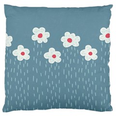 Cloudy Sky With Rain And Flowers Standard Flano Cushion Case (one Side) by CreaturesStore