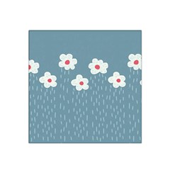 Cloudy Sky With Rain And Flowers Satin Bandana Scarf