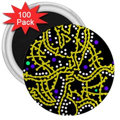 Yellow Fantasy 3  Magnets (100 Pack)