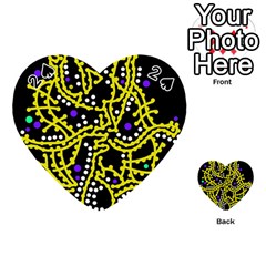 Yellow Fantasy Playing Cards 54 (heart)  by Valentinaart