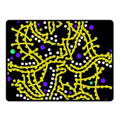 Yellow Fantasy Fleece Blanket (small) by Valentinaart