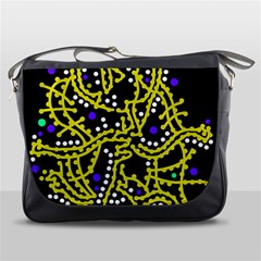 Yellow Fantasy Messenger Bags by Valentinaart