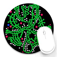 Green Fantasy Round Mousepads