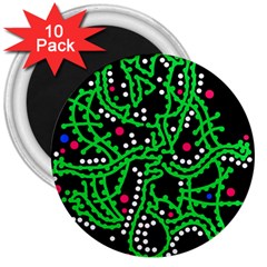 Green Fantasy 3  Magnets (10 Pack) 