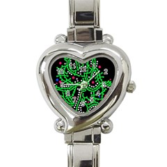 Green Fantasy Heart Italian Charm Watch by Valentinaart