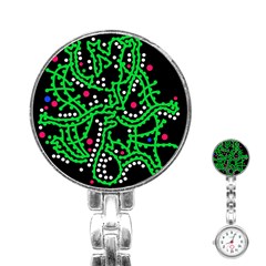 Green Fantasy Stainless Steel Nurses Watch by Valentinaart