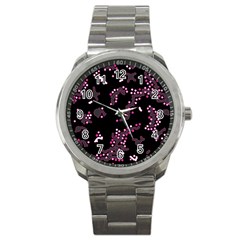 In My Mind - Pink Sport Metal Watch by Valentinaart