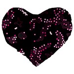 In my mind - pink Large 19  Premium Heart Shape Cushions Back