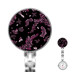 In My Mind - Pink Stainless Steel Nurses Watch by Valentinaart