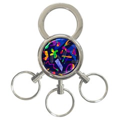 Colorful Dream 3-ring Key Chains by Valentinaart