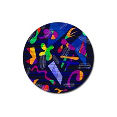 Colorful Dream Magnet 3  (round) by Valentinaart