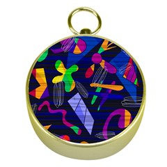 Colorful Dream Gold Compasses by Valentinaart