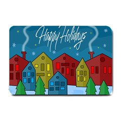 Xmas Landscape Small Doormat  by Valentinaart