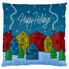 Xmas Landscape Standard Flano Cushion Case (two Sides) by Valentinaart