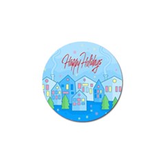 Xmas Landscape - Happy Holidays Golf Ball Marker (10 Pack) by Valentinaart