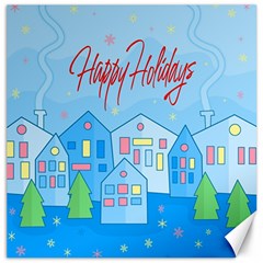 Xmas Landscape - Happy Holidays Canvas 20  X 20   by Valentinaart