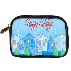 Xmas Landscape - Happy Holidays Digital Camera Cases by Valentinaart