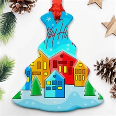 Christmas Magical Landscape  Ornament (christmas Tree) by Valentinaart