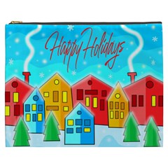 Christmas Magical Landscape  Cosmetic Bag (xxxl)  by Valentinaart