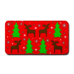 Reindeer And Xmas Trees Pattern Medium Bar Mats by Valentinaart