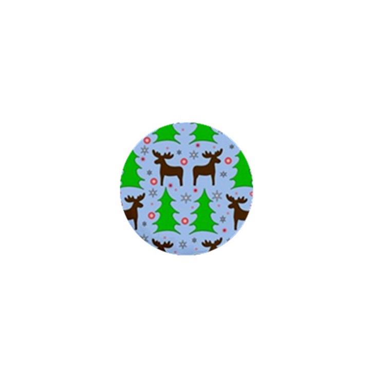 Reindeer and Xmas trees  1  Mini Buttons