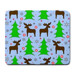 Reindeer and Xmas trees  Large Mousepads