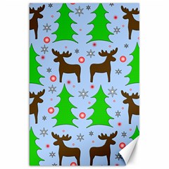 Reindeer and Xmas trees  Canvas 20  x 30  