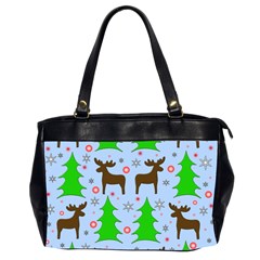 Reindeer and Xmas trees  Office Handbags (2 Sides) 