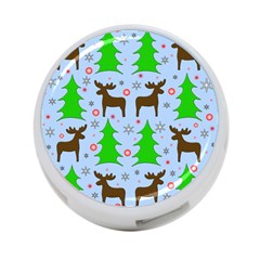 Reindeer and Xmas trees  4-Port USB Hub (One Side)