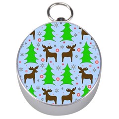 Reindeer and Xmas trees  Silver Compasses