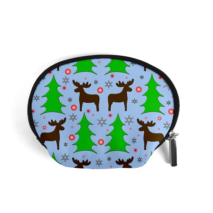 Reindeer and Xmas trees  Accessory Pouches (Small) 