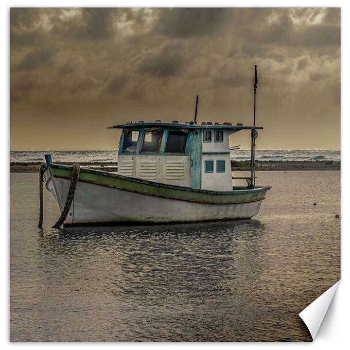 Small Ship At Ocean Porto Galinhas Brazil Canvas 12  x 12  